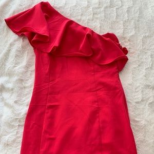 Pink off shoulder dress